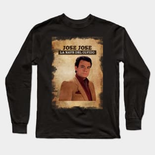 Vintage Old Paper 80s Style Jose Jose Long Sleeve T-Shirt